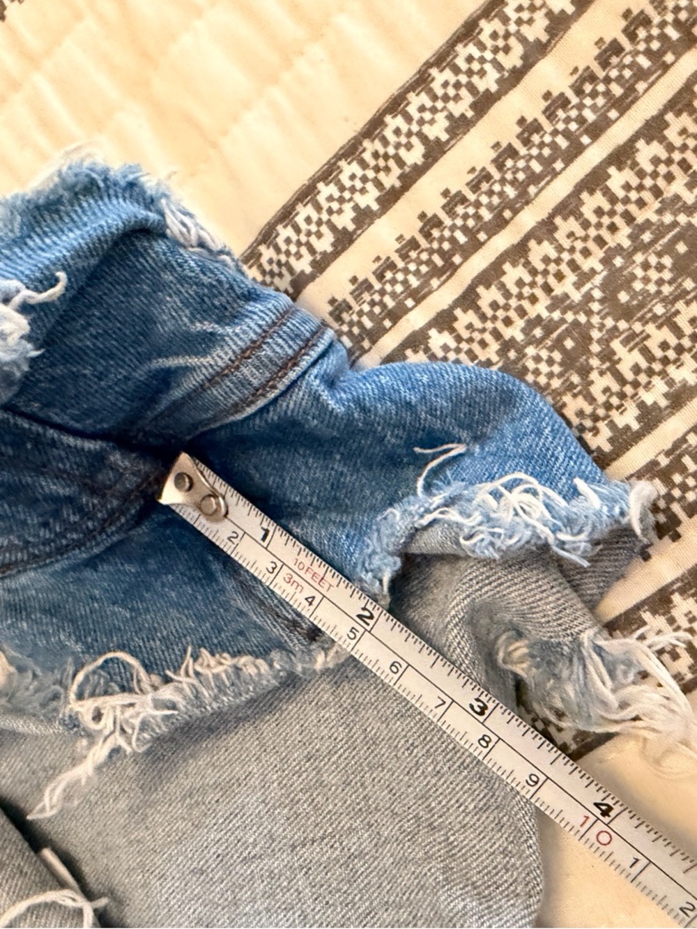 Abercrombie & Fitch Light Blue High-Rise Denim Shorts - Picture 5 of 5